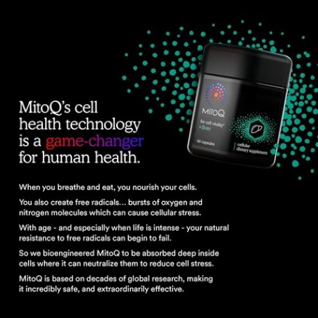 MitoQ Liver Premium CoQ10 Antioxidant with Mitoquinol Mesylate and Choline