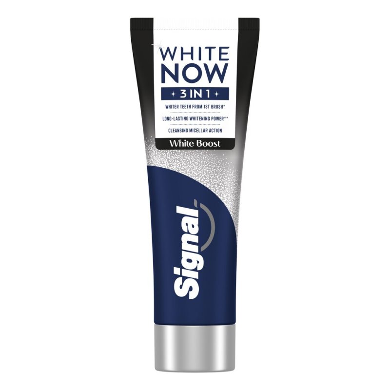 Signal White Now 3 in 1 Toothpaste with Activated Charcoal Whitening
