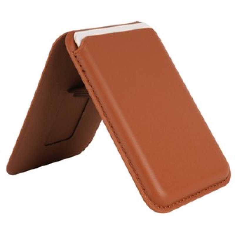 PORTE-CARTES MAGNETIQUE STAND MAGSAFE MARRON