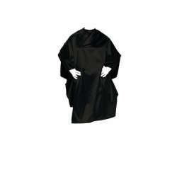 Olivia Garden Charm Wash and Hairdressing Cape with Double Hook Closure - Black