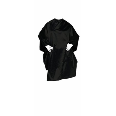 Olivia Garden Charm Wash and Hairdressing Cape with Double Hook Closure - Black