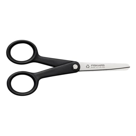 Fiskars 1074542 ciseaux à bouts ronds Universel Découpe droite Noir, Acier inoxydable