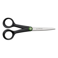 Fiskars 1074543 ciseaux à bouts ronds Universel Découpe droite Noir, Acier inoxydable