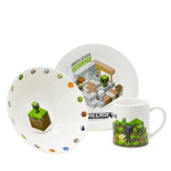 Stor - 3-Piece Ceramic Gift Set - Minecraft (88145)