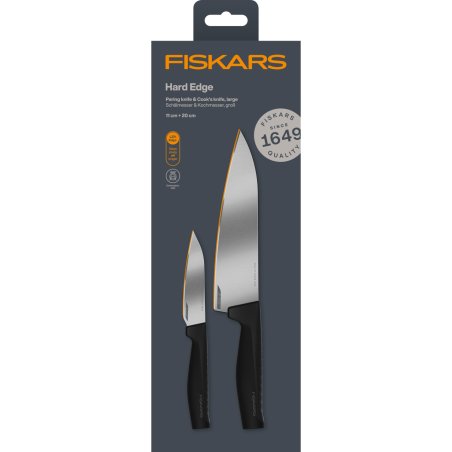 FS. SET OF 2 HARD EDGE PARING AND CHEF KNIVES