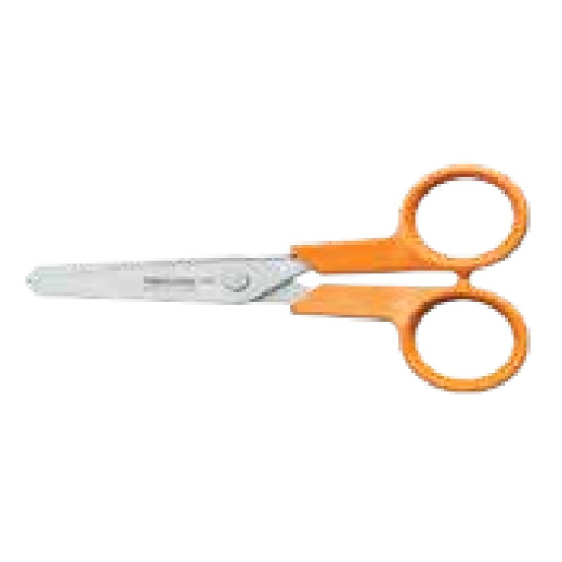 Fiskars 1075063 ciseaux à bouts ronds Ciseaux pour loisirs créatifs Découpe droite Orange, Acier inoxydable