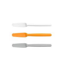 Fiskars - FunctionalForm Plastic Butter Knives - Set of 3 - Lightweight and Safe for Everyday Use