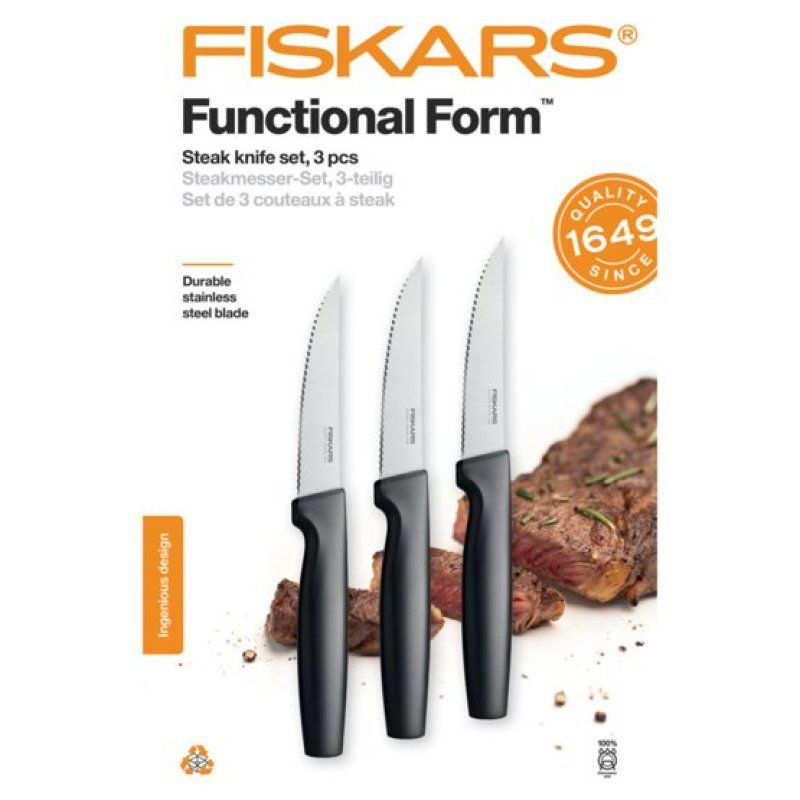 Fiskars 1057564 kitchen knife Stainless steel 3 pc(s) Steak knife