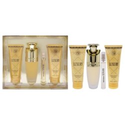 New Brand Luxury for Women 4 Piece Gift Set 3.3oz EDP Spray 4.4oz Shower Gel