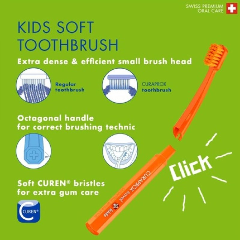 Curaprox Travel Set for Children - Orange