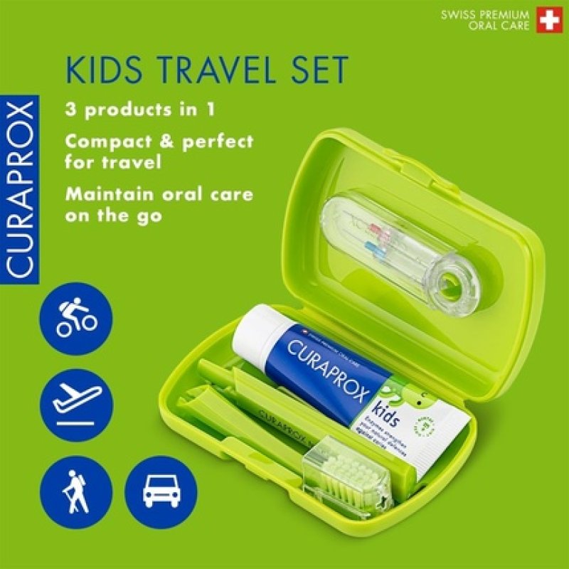 Curaprox Travel Set for Children - Green