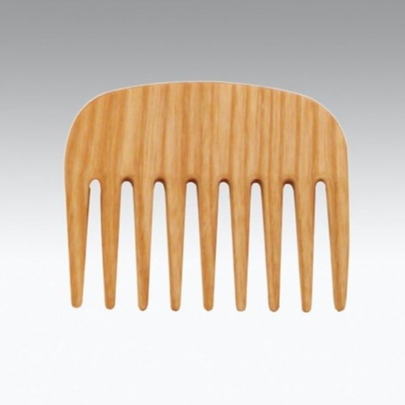 Afro Wooden Comb in Beech 687
