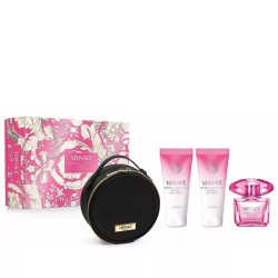 Set Versace Bright Crystal Absolu Femei, Eau de Parfum 90ml Lotiune de corp 100ml Gel de dus 100ml Geanta