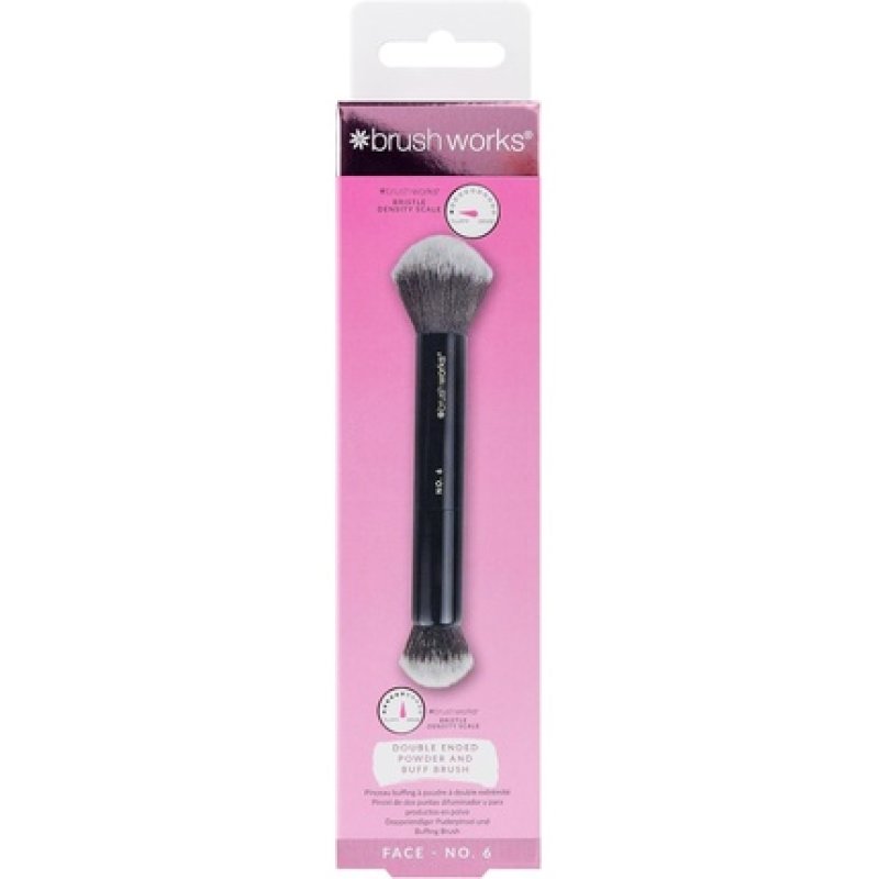 Brushworks No. 6 Double Ended Powder and Buff Brush