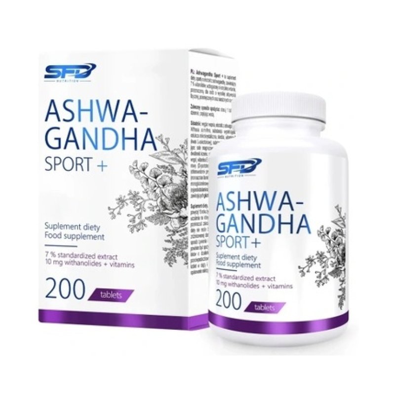 Sfd Ashwagandha Sport 200 Tablets - Herbal Supplement For Stress Relief