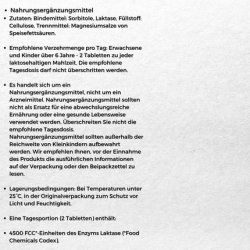 Oleofarm Lactase Lactose Intolerance Dietary Supplement for Adults and Children 6 