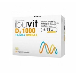 Ibuvit D3 1000 K2 Mk-7 Omega 3 Fatty Acid Supplement 30 Capsules