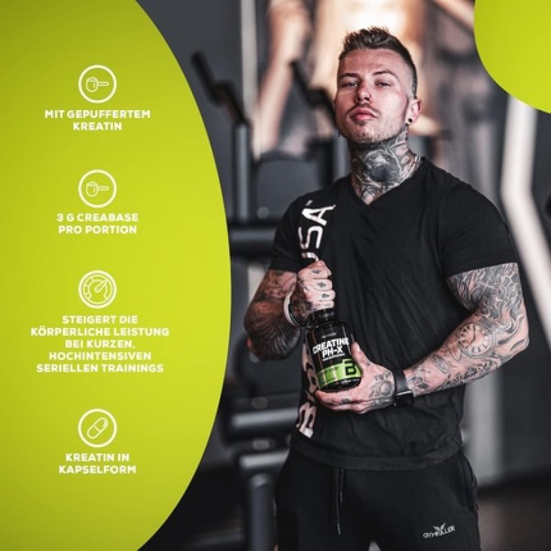 Biotechusa Creatine Ph-X Capsules Buffered Creatine 3g Creabase Pro