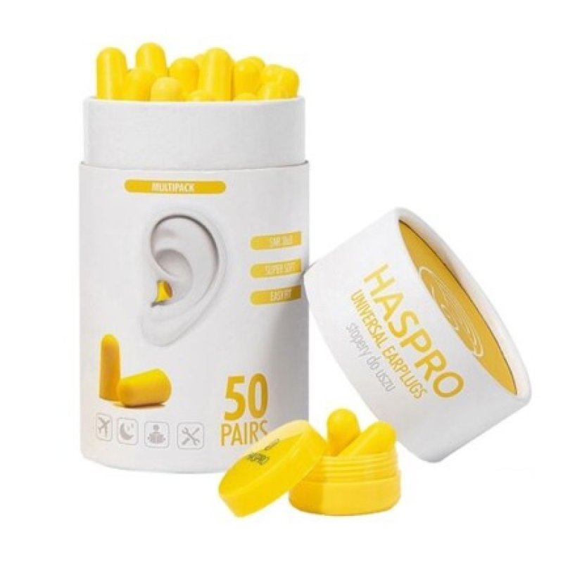 Haspro Tube50 Earplugs Yellow