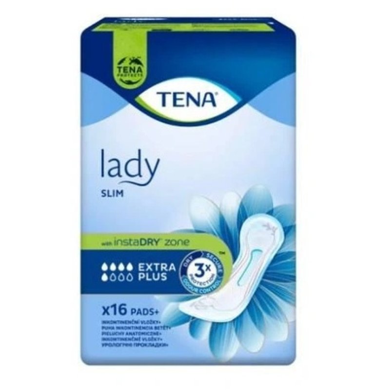 Tena Lady Slim Extra Plus Anatomical Nappies - 16 Pieces