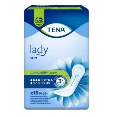 Tena Lady Slim Extra Plus Anatomical Nappies - 16 Pieces