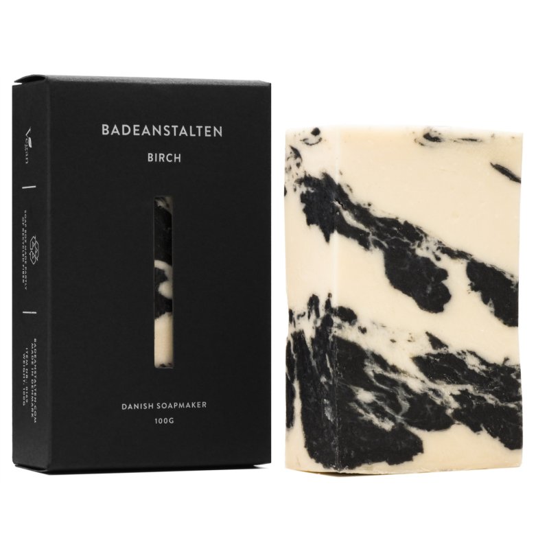 Badeanstalten - Soap Birch - Black and White - 100 grams