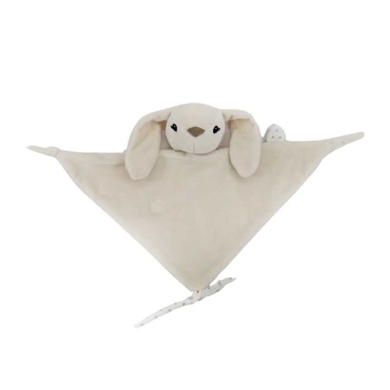 Carlo Baby - Bunny cuddle cloth with pacifier holder - Beige