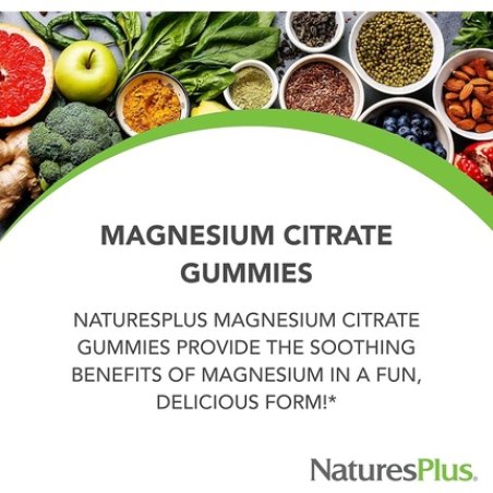 Naturesplus Gummies Magnesium Citrate Raspberry Flavor