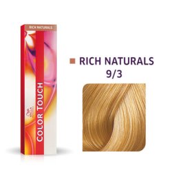 Wella Professionals Color Touch Ammonia-Free Semi-Permanent Hair Dye 93 Golden Light Blonde Mahogany - 60 Ml