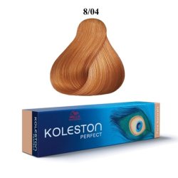 Wella Professionals Koleston Perfect Permanent Hair Dye 804 Light Blonde Copper Natural - 60 Ml