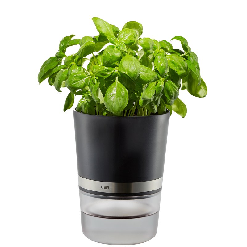 GEFU BOTANICO Pot pour plante Autonome Plastique, Acier inoxydable Noir