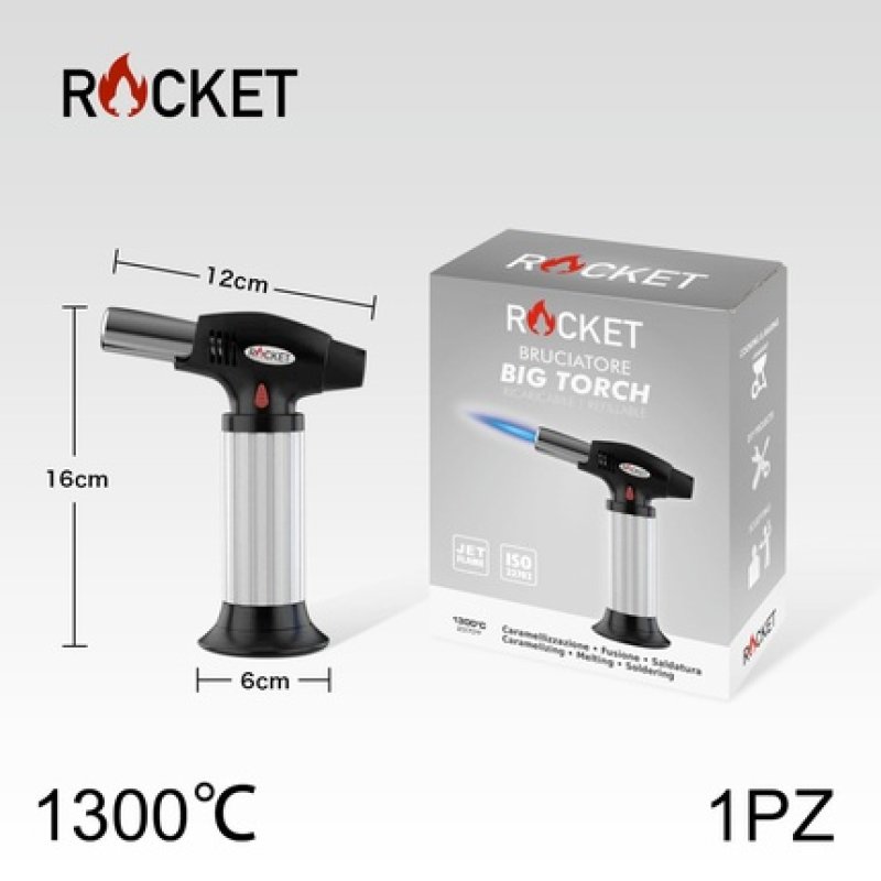 Rocket Turbo Big Torch Rechargeable Silver