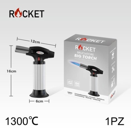 Rocket Turbo Big Torch Rechargeable Silver