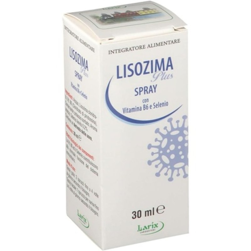 Larix Lysozima Plus Nasal Throat Spray 30ml with Lysozyme and Vitamin B6