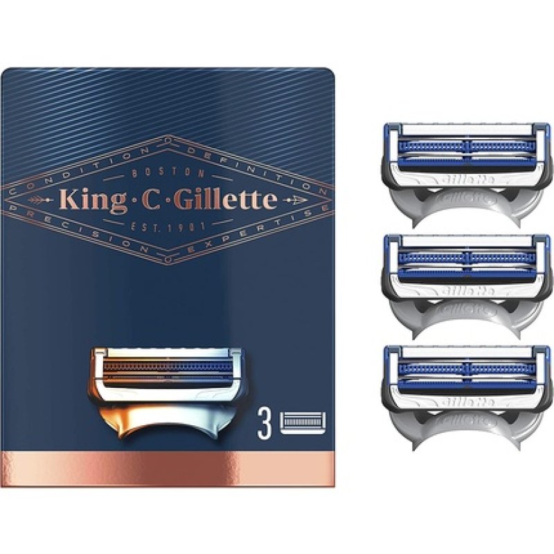 King C. Gillette Razor Blades with SkinGuard Sensitive Blade for Men