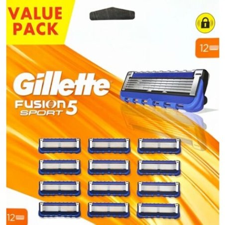 Gillette Fusion 5 Sport Razor Blades - 12 Pieces