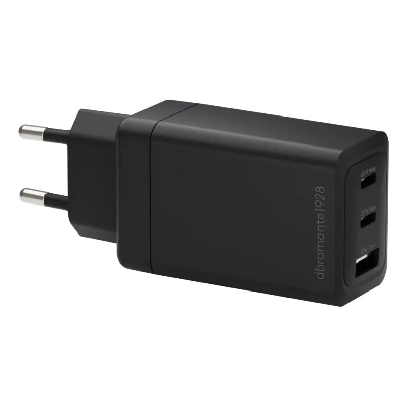 IT-EU W. Chrg-2xUSB-C 65W 1xUSB-A-BLK