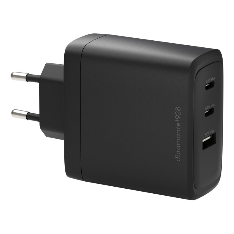 IT-EU W. Chrg-2xUSB-C 100W 1xUSB-A-BLK
