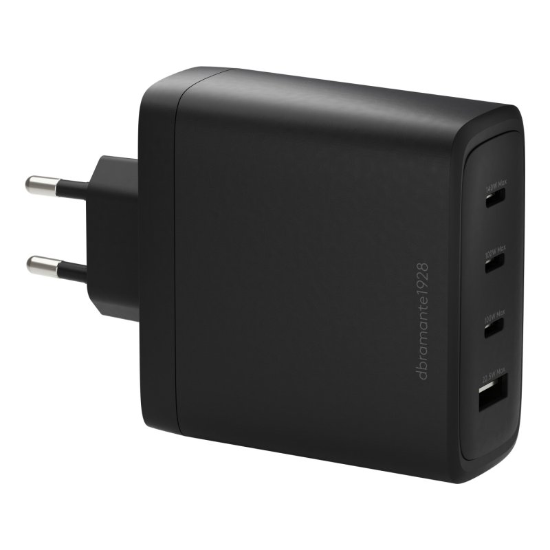 dbramante1928 re-charge IT - EU W. Charger - 3xUSB-C 140W 1xUSB-A - BLK