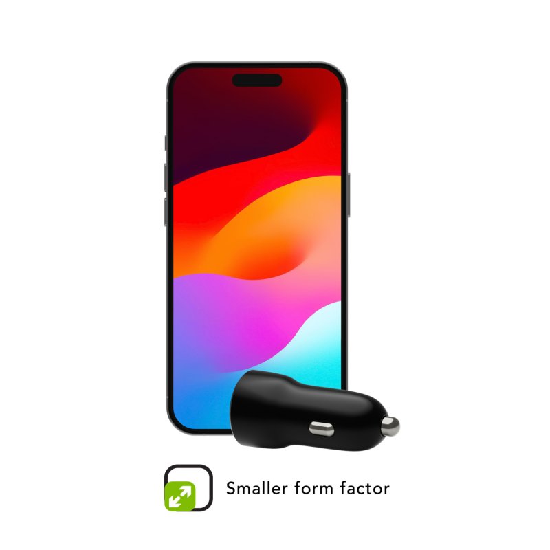 re-chrg-Car Chrg USB-C 30W USB-A 18W-BLK