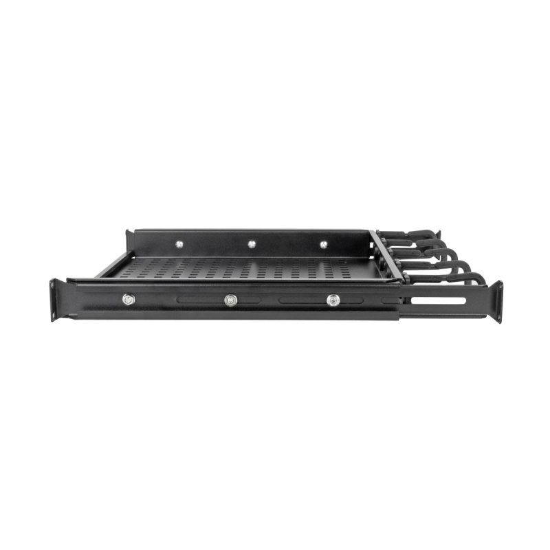 Tripp Lite SRWSHELF4P1U SmartRack Cantilevered Steel Rack Shelf - 1U, Vented, Integrated Cable Rings, 14.2 in. Deep,
