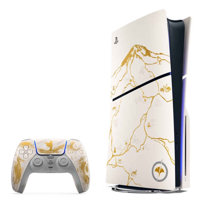 Sony PlayStation 5 - Ghost of Yōtei Gold Limited Edition Bundle 1.02 TB Wi-Fi Black, White