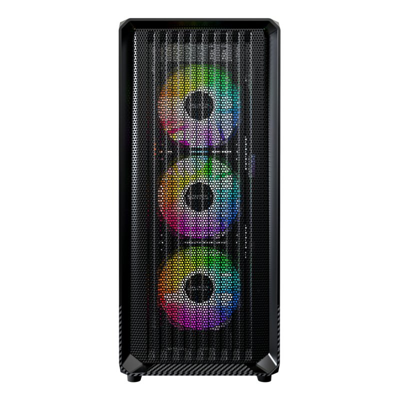 Montech X5 PC-Gehäuse, Midi-Tower, E-ATX, ARGB, Tempered Glass - schwarz
