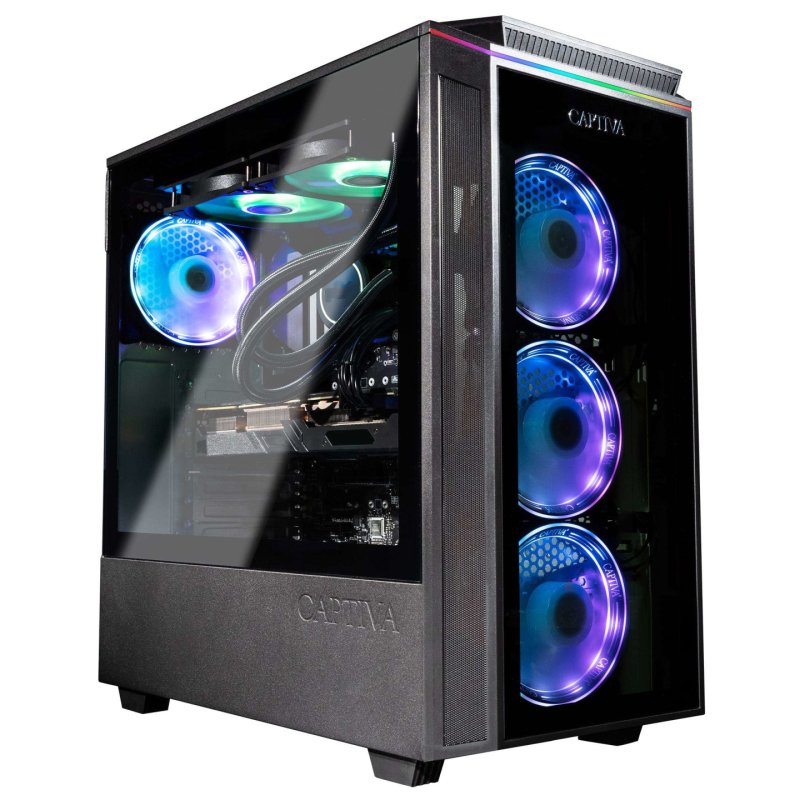 CAPTIVA Highend Gaming I80-857 Intel Core™ i9 i9-14900 32 Go DDR4-SDRAM 2 To SSD AMD Radeon RX 7700 XT PC Noir