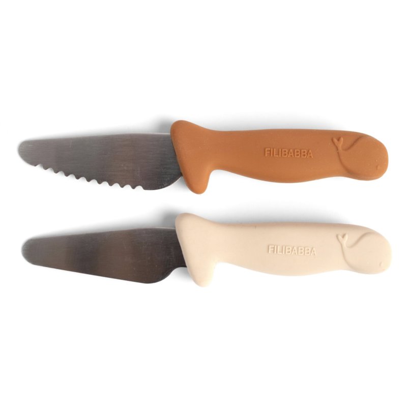 Filibabba - Beginner's cutting knives 2-pack - Pumpkin Offwhite (FI-03807)