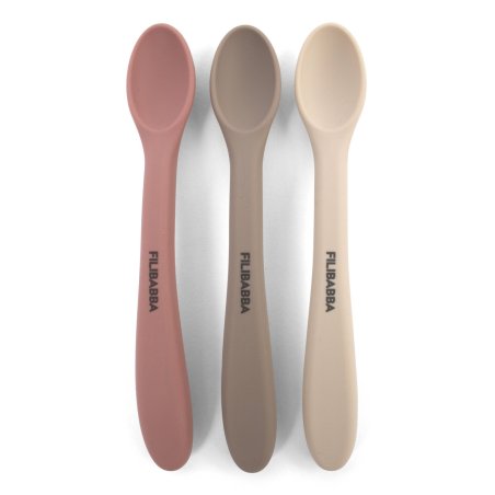 Filibabba - Silicone feeding spoons 3-pack - Rose Mix (FI-03802)