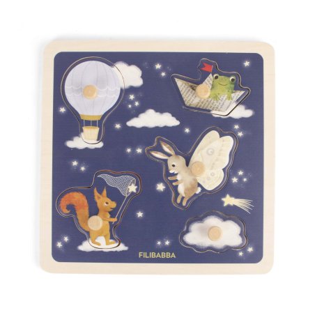 Filibabba - Wooden sensory puzzle - Little Adventurers (FI-03828)