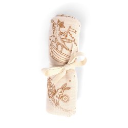 Filibabba - Muslin Diaper GOTS - Dreamy Adventurers - Hvid - 0-48 M (FI-03814)