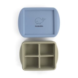 Filibabba - Baby food freezer tray - Ocean Mix - 4x65 ml - 2-pack (FI-03803)