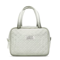 Karen - Large toilet bag with handle - Green/White - Large